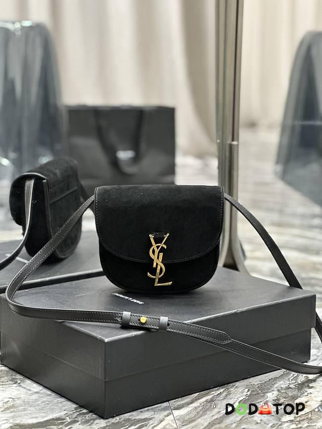 YSL Kaia Small Frosted Black Size 18x15.5x5.5 cm - 1