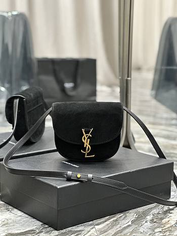 YSL Kaia Small Frosted Black Size 18x15.5x5.5 cm