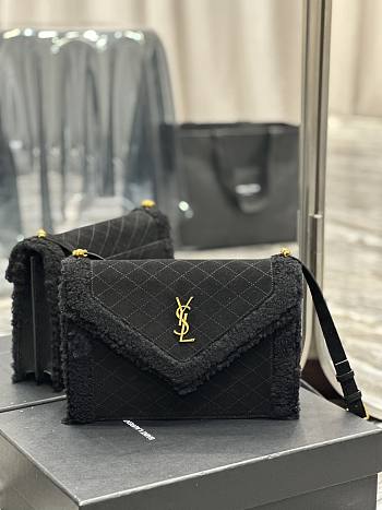 YSL Gaby Envelope Bag Black Size 26×18×5 cm
