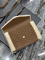 YSL Gaby Envelope Bag Brown Size 26×18×5 cm - 3