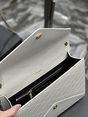 YSL Gaby Envelope Bag White Size 26.5×18×3.5 cm - 6