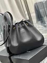 YSL Flat Hobo Bag Black Size 44×33×2.5 cm - 3