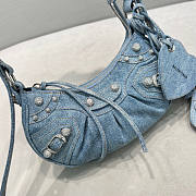 Balenciaga Women's Le Cagole Xs Shoulder Bag Denim Size 26 x 16 x 7 cm - 5