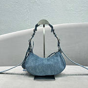 Balenciaga Women's Le Cagole Xs Shoulder Bag Denim Size 26 x 16 x 7 cm - 4