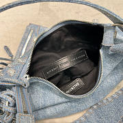 Balenciaga Women's Le Cagole Xs Shoulder Bag Denim Size 26 x 16 x 7 cm - 3