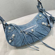 Balenciaga Women's Le Cagole Small Shoulder Bag Denim Size 33 x 16 x 8 cm - 3