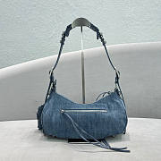Balenciaga Women's Le Cagole Small Shoulder Bag Denim Size 33 x 16 x 8 cm - 4