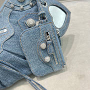 Balenciaga Women's Le Cagole Small Shoulder Bag Denim Size 33 x 16 x 8 cm - 2