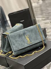 YSL Kate Suede Leather Blue Size 28.5x20x6 cm - 4