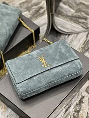 YSL Kate Suede Leather Blue Size 28.5x20x6 cm - 2