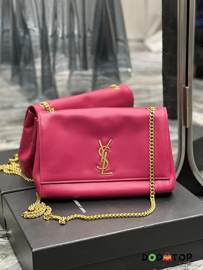 YSL Kate Suede Leather Pink Size 28.5x20x6 cm - 1
