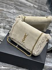 YSL Kate Suede Leather And Rabbit Fur Size 28.5x20x6 cm - 3