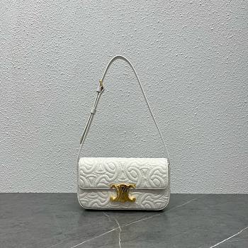 Celine Shoulder Bag Flower White Size 21.5×4.5×12 cm