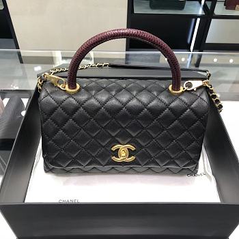 Chanel Coco Handle Black Gold Hardware Size 18x29x12 cm