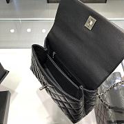 Chanel Coco Handle Black Silver Hardware Size 14x24x10 cm - 6