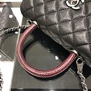 Chanel Coco Handle Black Silver Hardware Size 14x24x10 cm - 5