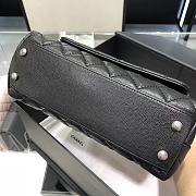 Chanel Coco Handle Black Silver Hardware Size 14x24x10 cm - 4