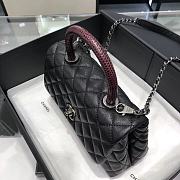 Chanel Coco Handle Black Silver Hardware Size 14x24x10 cm - 3