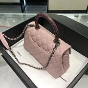 Chanel Coco Handle Pink Silver Hardware Size 14x24x10 cm - 5