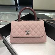 Chanel Coco Handle Pink Silver Hardware Size 14x24x10 cm - 4