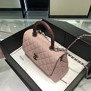 Chanel Coco Handle Pink Silver Hardware Size 14x24x10 cm - 3