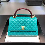Chanel Coco Handle Blue Gold Hardware Size 18x29x12 cm - 1