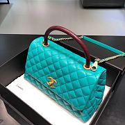 Chanel Coco Handle Blue Gold Hardware Size 18x29x12 cm - 5