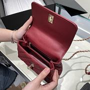 Chanel Coco Mini Red Gold Hardware Size 13x19x9 cm - 2