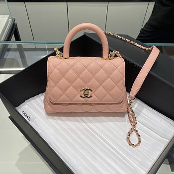 Chanel Coco Mini Pink Gold Hardware Size 13x19x9 cm