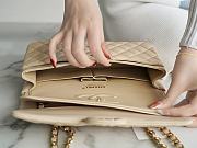 Chanel Lambskin Flap Bag Beige Gold Hardware Size 25 cm - 3