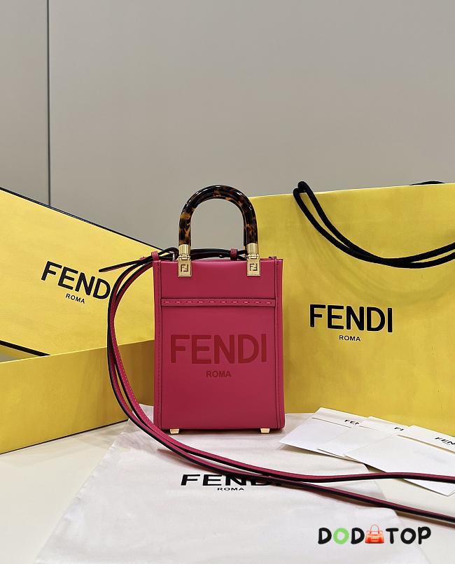 Fendi Mini Sunshine Tote Bag Pink Size 13×6×18 cm - 1
