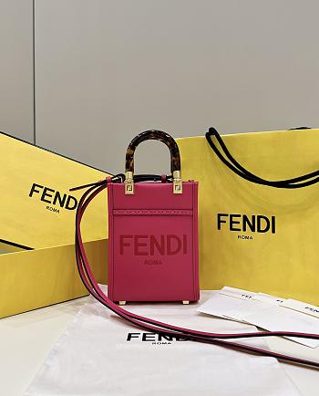 Fendi Mini Sunshine Tote Bag Pink Size 13×6×18 cm