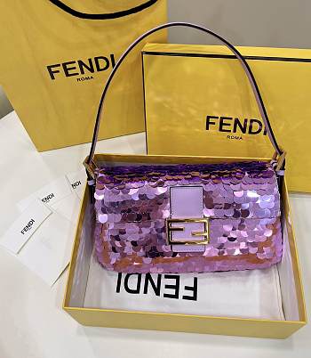 Fendi Baguette Purple Size 27 x 5 x 14 cm