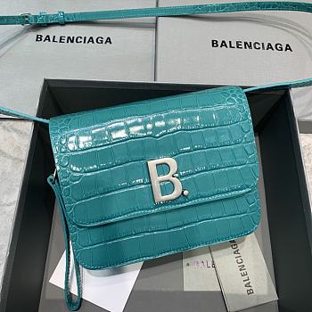 Balenciaga Shoulder Diagonal Bag Blue Size 18.5 x 7 x 14 cm