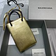 Balanciaga Trendy Mini Mobile Phone Bag Gold Size 12 x 4.5 x 18 cm - 6