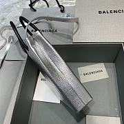 Balanciaga Trendy Mini Mobile Phone Bag Silver Size 12 x 4.5 x 18 cm - 6