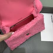 Balenciaga S Hourglass Furry Tote Bag Pink Size 23 x 10 x 14 cm - 6