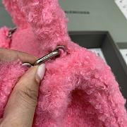 Balenciaga S Hourglass Furry Tote Bag Pink Size 23 x 10 x 14 cm - 2
