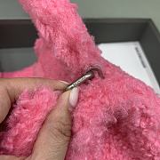 Balenciaga S Hourglass Furry Tote Bag Pink Size 19 x 8 x 11 cm - 4