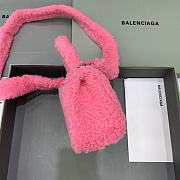 Balenciaga S Hourglass Furry Tote Bag Pink Size 19 x 8 x 11 cm - 2