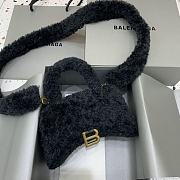 Balenciaga S Hourglass Furry Tote Bag Black Size 19 x 8 x 11 cm - 4