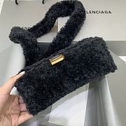 Balenciaga S Hourglass Furry Tote Bag Black Size 19 x 8 x 11 cm - 3