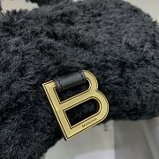 Balenciaga S Hourglass Furry Tote Bag Black Size 19 x 8 x 11 cm - 2