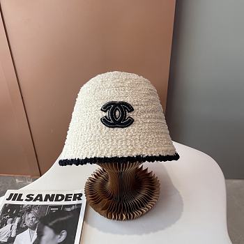 Chanel Hat White/Brown