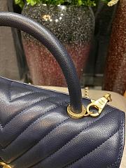 Chanel Coco Cheveron Dark Blue Gold Hardware Size 18×29×12 cm - 6