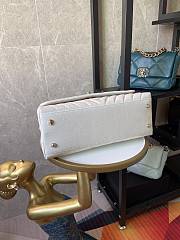 Chanel Coco Cheveron Calfskin White Gold Hardware Size 18×29×12 cm - 2