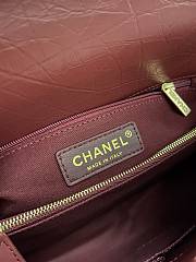 Chanel Coco Cheveron Calfskin Red Gold Hardware Size 18×29×12 cm - 6
