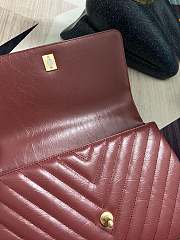 Chanel Coco Cheveron Calfskin Red Gold Hardware Size 18×29×12 cm - 5