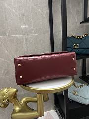 Chanel Coco Cheveron Calfskin Red Gold Hardware Size 18×29×12 cm - 3