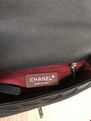 Chanel Coco Cheveron Grained Black Black Hardware Size 18×29×12 cm - 3